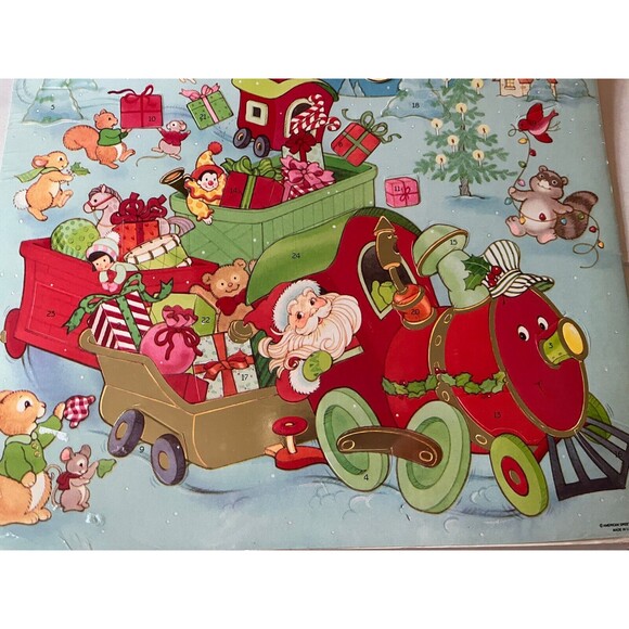 Vintage Carlton Cards Here Comes Christmas Advent Calendar with Envelope New - Picture 2 of 5
